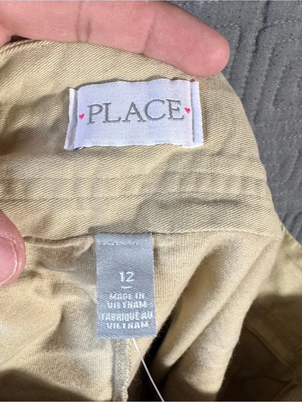 NWT The Childrens Place Girls Pleated School Uniform Skort Khaki Sandy Size 12